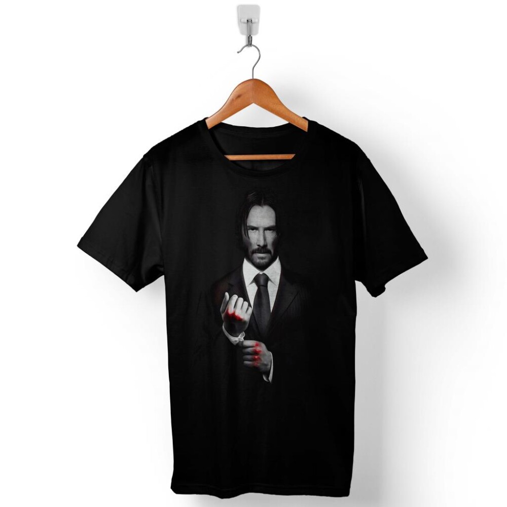 Keanu Reeves John Wick Be Kind To Animals I Kill You Baskılı Tişört Unisex T-Shirt - 1
