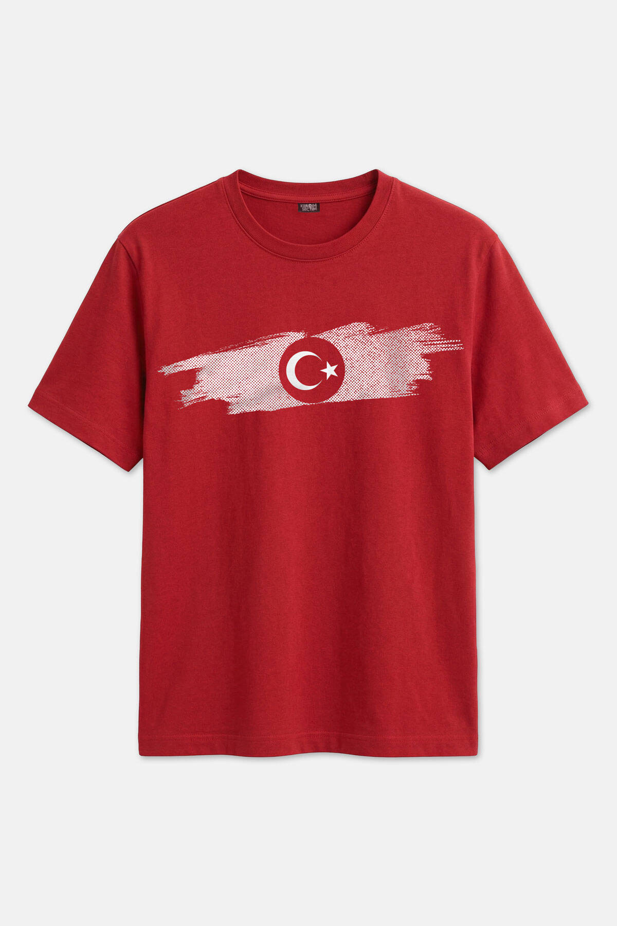 Kırmızı Unisex T-shirt Türkiye Bayrak Futbol Voleybol Basketbol Nostalji Milli Takım Baskılı Tişört - 1