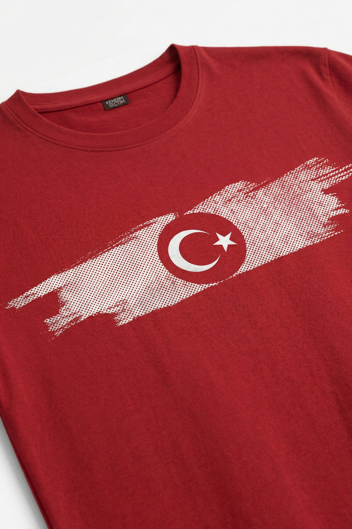 Kırmızı Unisex T-shirt Türkiye Bayrak Futbol Voleybol Basketbol Nostalji Milli Takım Baskılı Tişört - 7