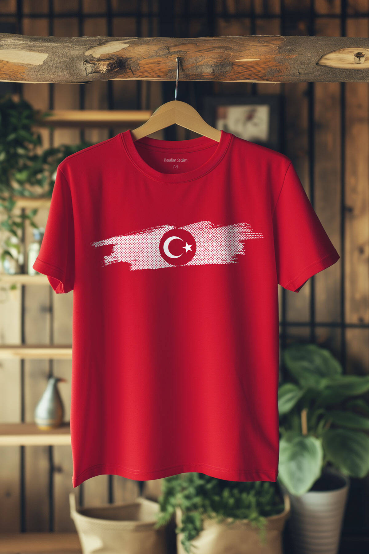 Kırmızı Unisex T-shirt Türkiye Bayrak Futbol Voleybol Basketbol Nostalji Milli Takım Baskılı Tişört - 1