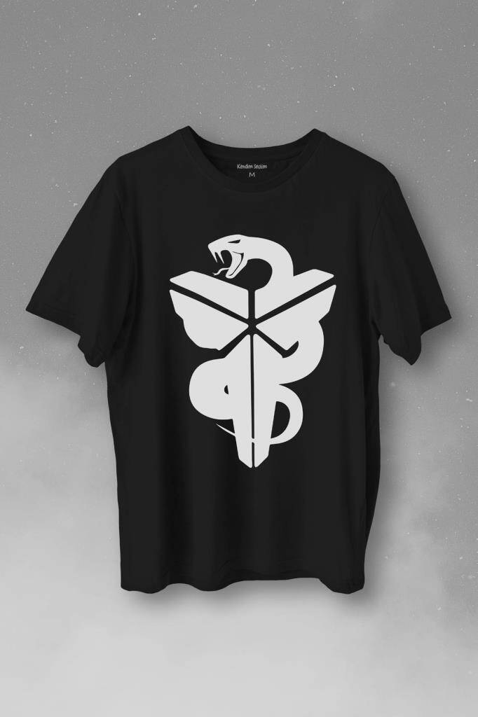 Kobe Bryant Black Mamba Snake Nba Basketball Baskılı Tişört Unisex T-Shirt - 1