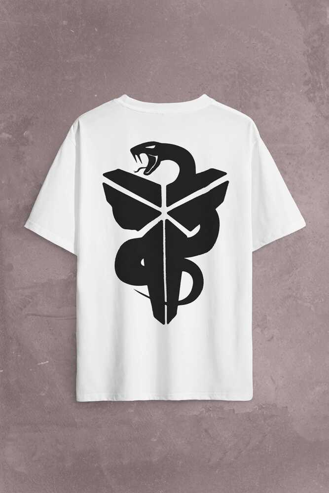 Kobe Bryant Black Mamba Snake Nba Basketball Sırt Ön Baskılı Oversize Tişört Unisex T-Shirt - 1