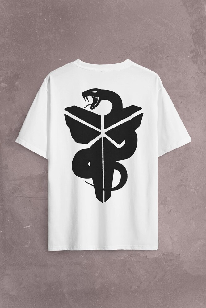 Kobe Bryant Black Mamba Snake Nba Basketball Sırt Ön Baskılı Oversize Tişört Unisex T-Shirt - 1