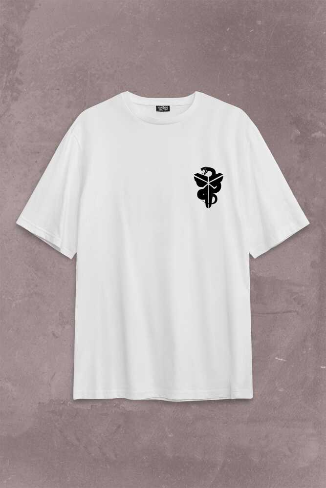 Kobe Bryant Black Mamba Snake Nba Basketball Sırt Ön Baskılı Oversize Tişört Unisex T-Shirt (1)