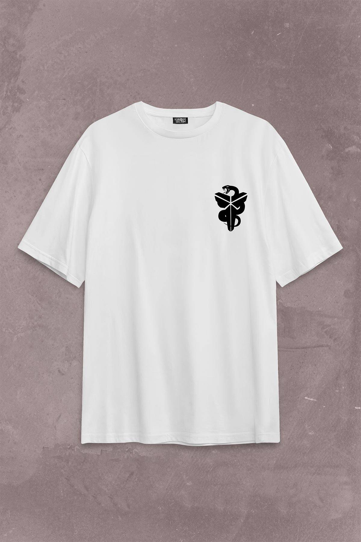 Kobe Bryant Black Mamba Snake Nba Basketball Sırt Ön Baskılı Oversize Tişört Unisex T-Shirt (1)