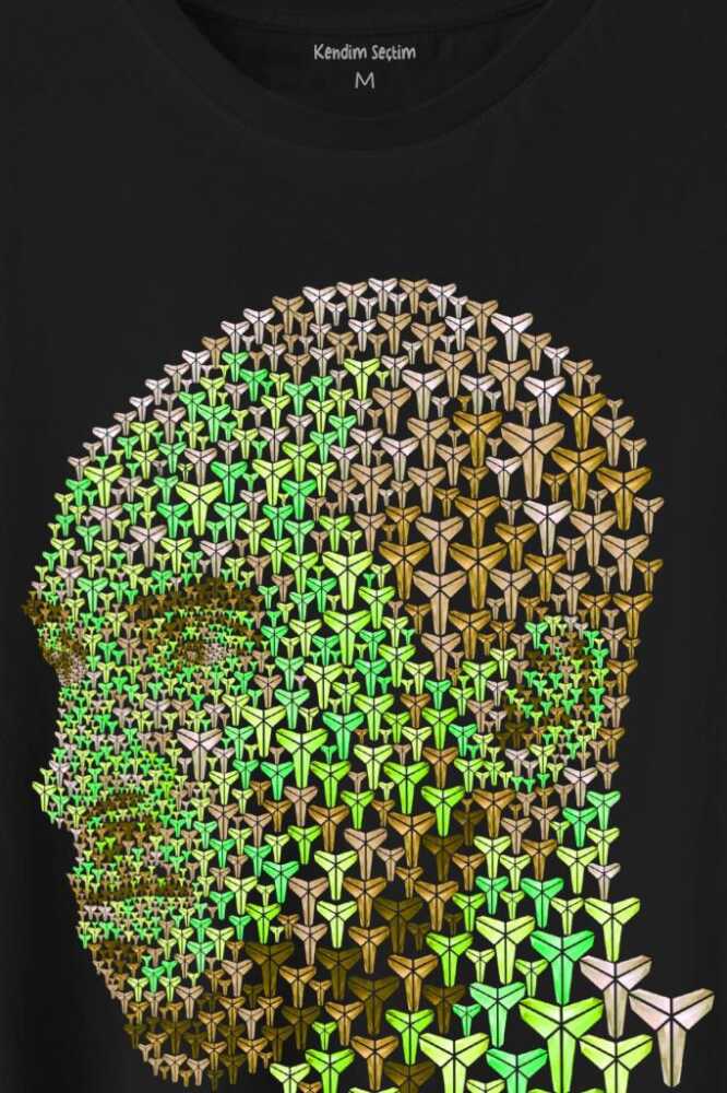 Kobe Bryant Black Mamba Yeşil Snake Nba Basketball Baskılı Tişört Unisex T-Shirt (1)