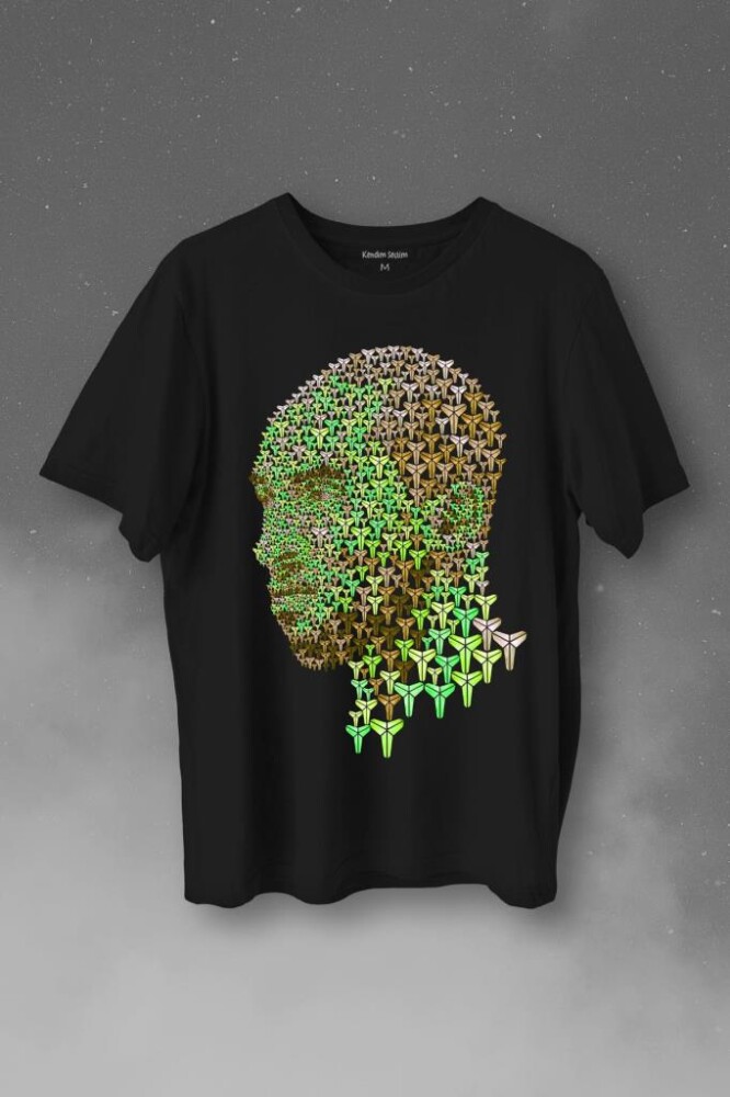 Kobe Bryant Black Mamba Yeşil Snake Nba Basketball Baskılı Tişört Unisex T-Shirt - KENDİM SEÇTİM