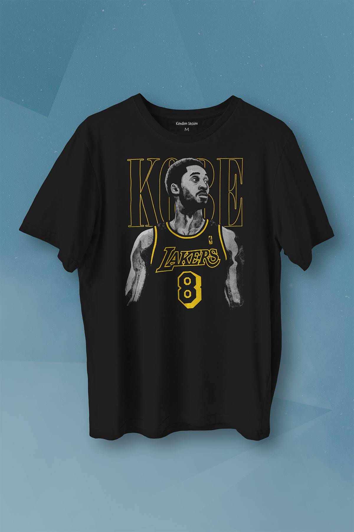 Kobe Bryant Los Angeles Lakers No 8 Basketball Baskılı Tişört Unisex T-shirt - 1