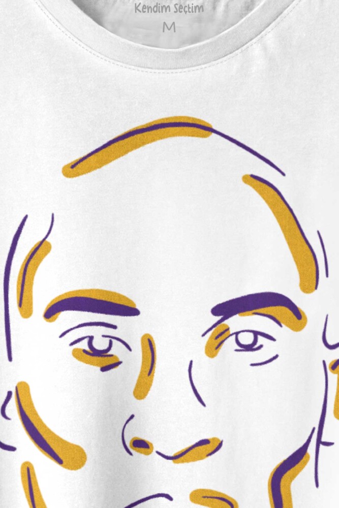 Kobe Bryant Silüet Black Mamba Mor Baskılı Tişört Unisex T-shirt - 2