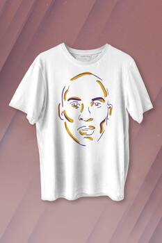 Kobe Bryant Silüet Black Mamba Mor Baskılı Tişört Unisex T-shirt - 1