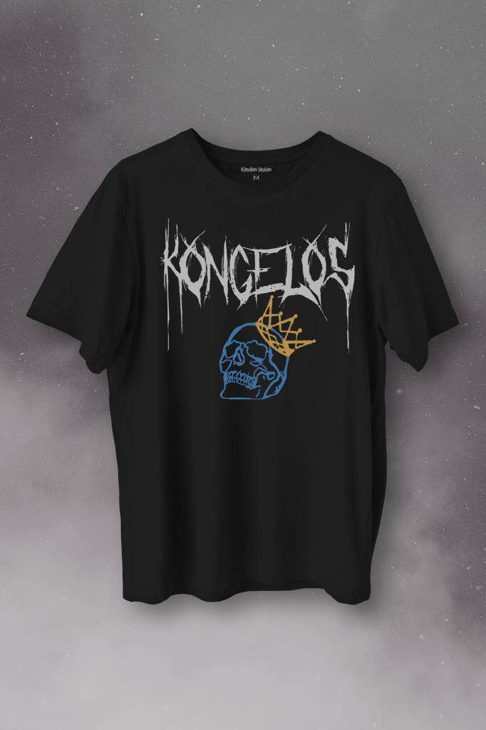 Kongelos Kralsız Taç Gothic Urban Baskılı Tişört Unisex T-Shirt - 1