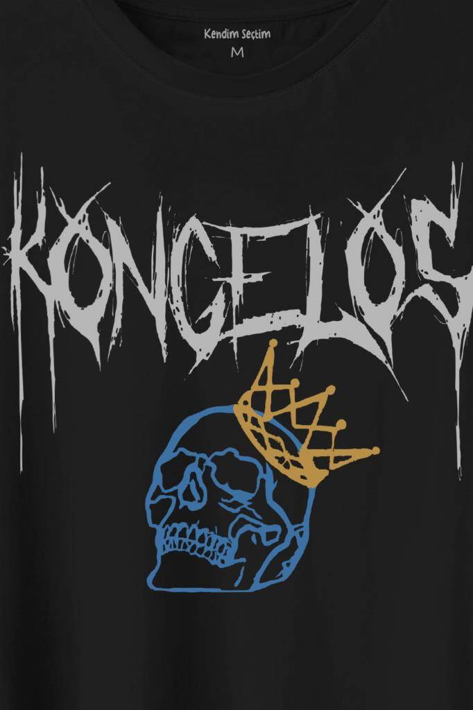 Kongelos Kralsız Taç Gothic Urban Baskılı Tişört Unisex T-Shirt - 2