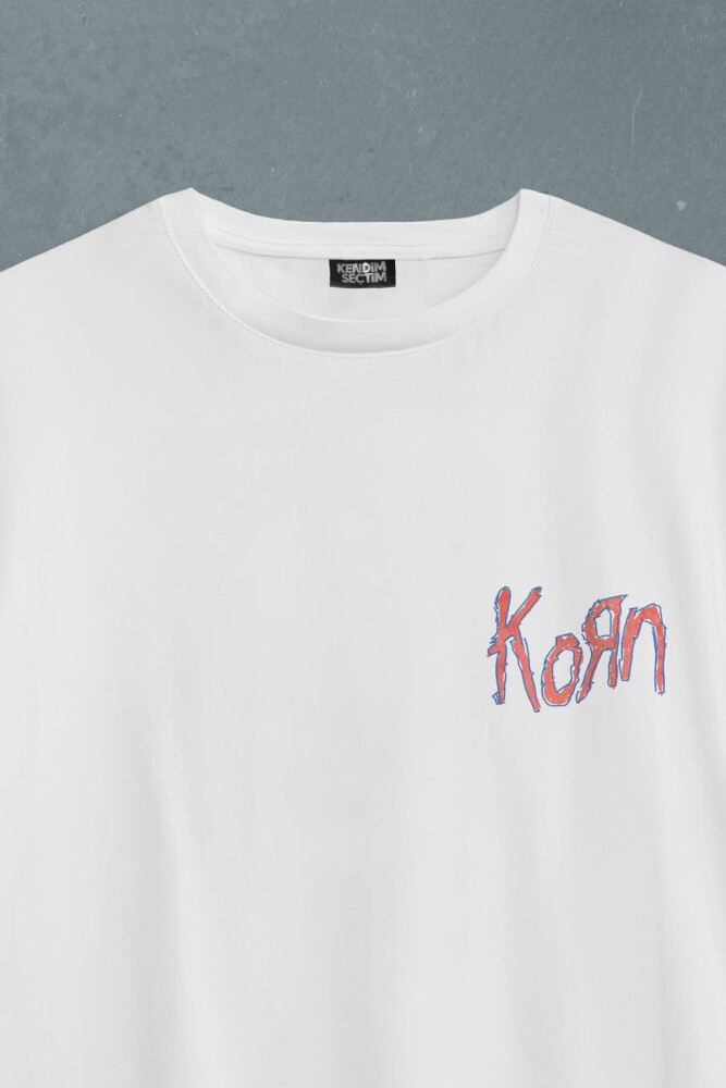 Korn T-shirt Nu Metal RapCore Metal Music Drawing Baskılı Unisex Oversize Tişört - 4