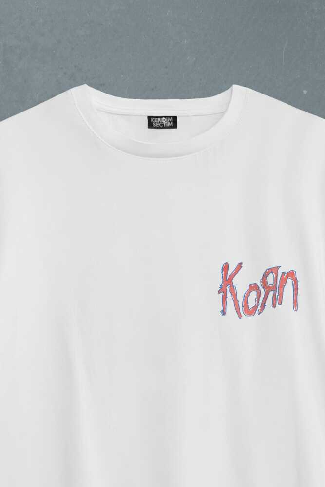 Korn T-shirt Nu Metal RapCore Metal Music Drawing Baskılı Unisex Oversize Tişört - 4