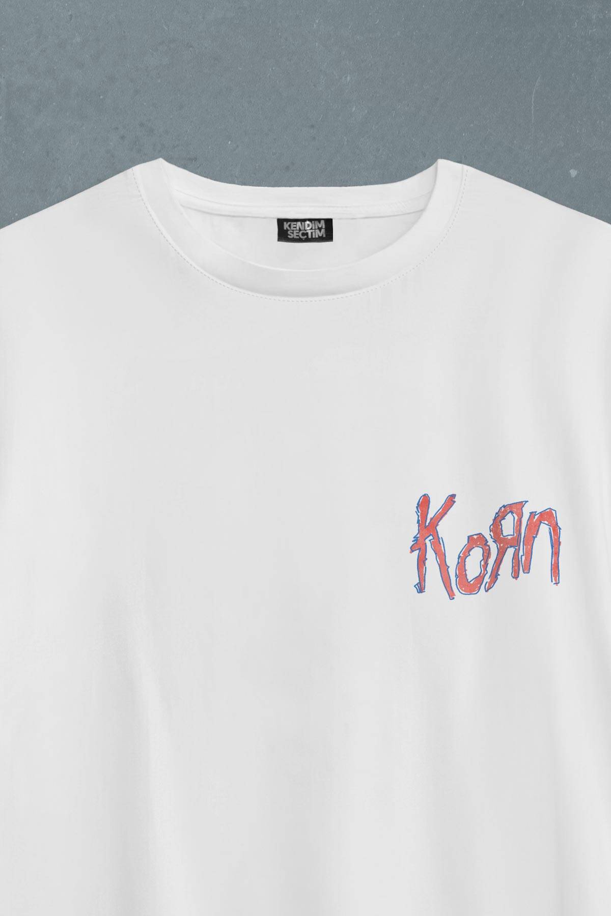 Korn T-shirt Nu Metal RapCore Metal Music Drawing Baskılı Unisex Oversize Tişört - 4