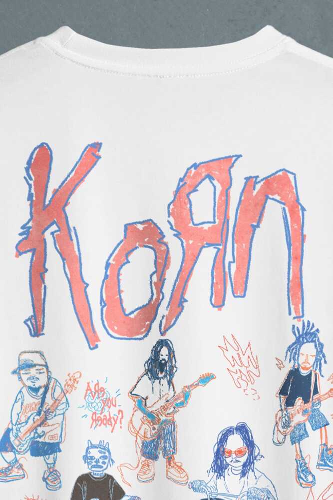 Korn T-shirt Nu Metal RapCore Metal Music Drawing Baskılı Unisex Oversize Tişört - 5