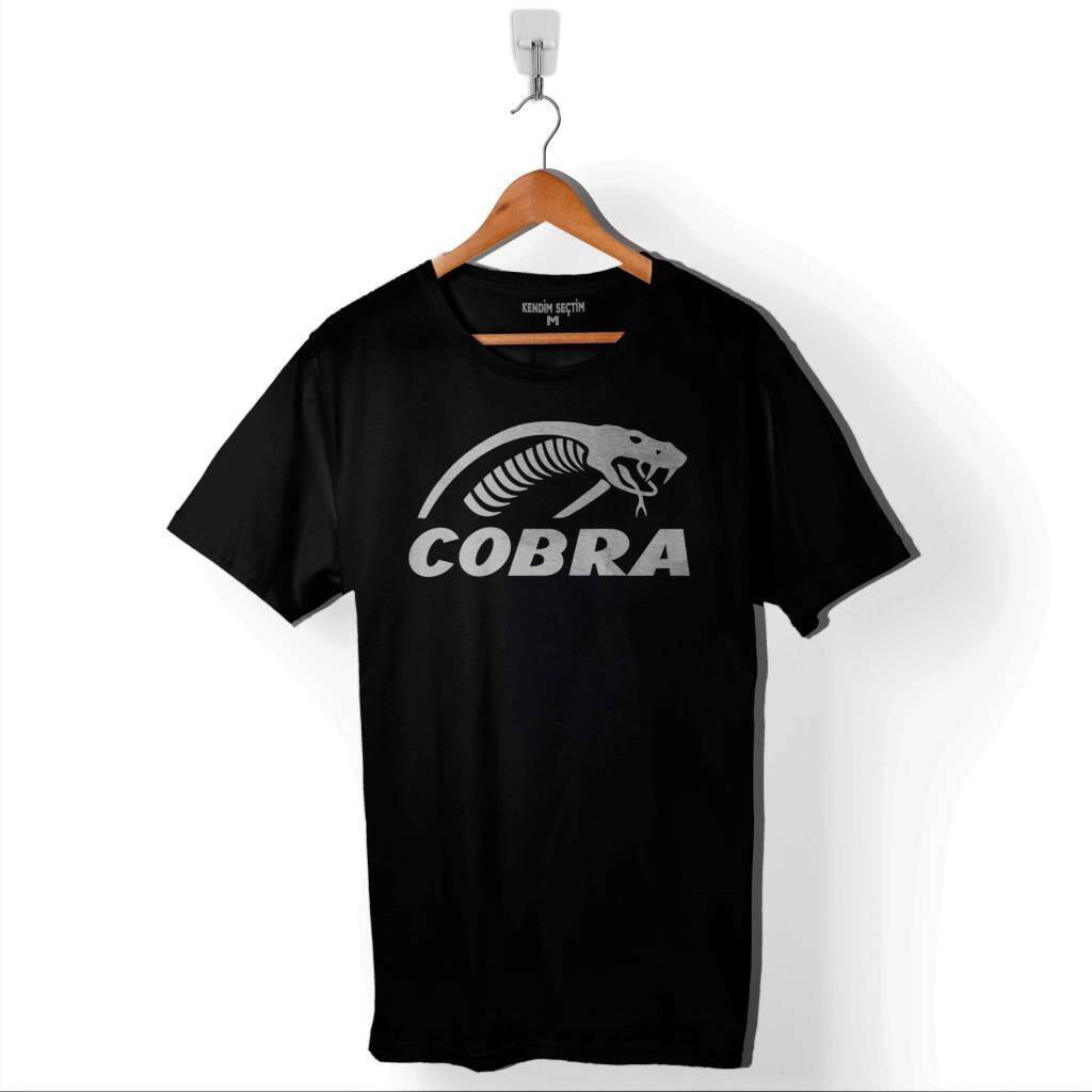 Kral Kara Kobra Yılan King Black Snake Cobra Baskılı Tişört Unisex T-Shirt - 1