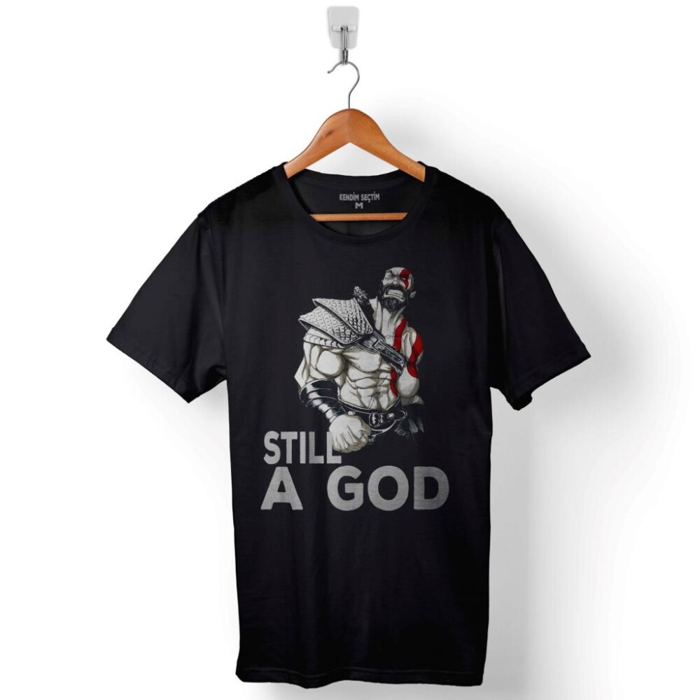 Kratos STill A God Trıbe Logo Baskılı Tişört Unisex T-Shirt - 1