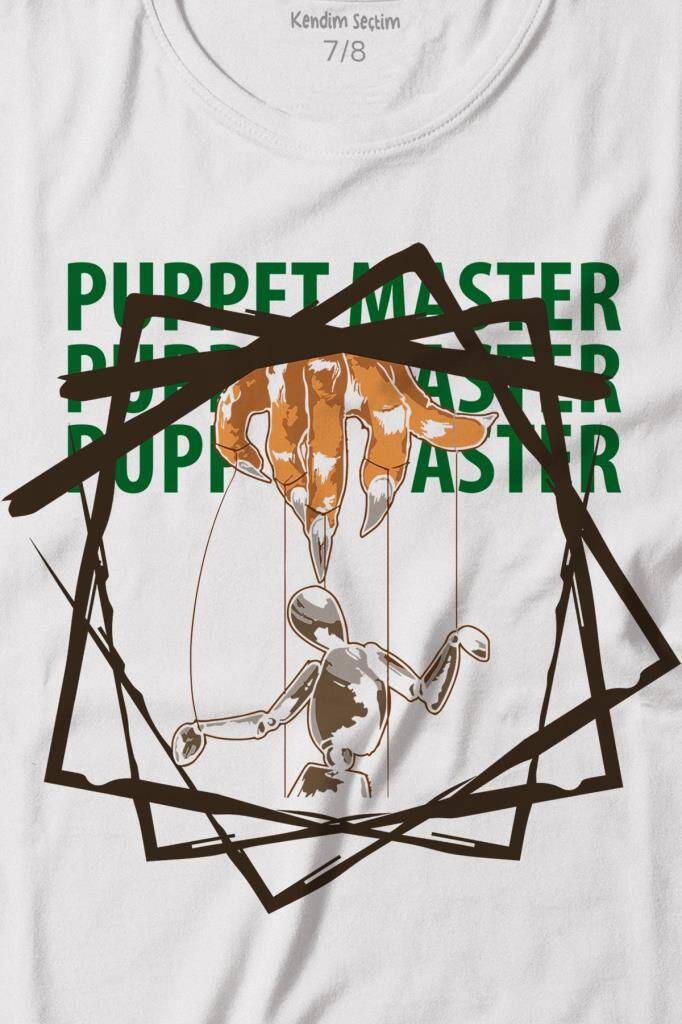 Kukla Puppet Master Geometric Baskılı Tişört Çocuk T-shirt (1)