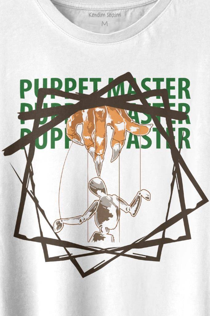 Kukla Puppet Master Geometric Baskılı Tişört Unisex T-shirt (1)