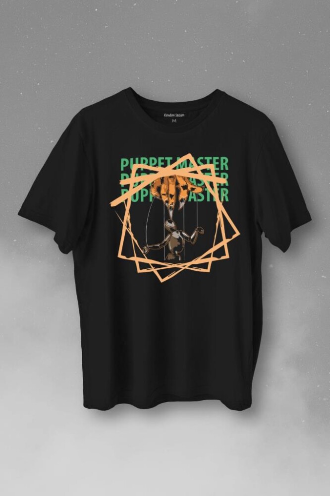 Kukla Puppet Master Geometric Baskılı Tişört Unisex T-Shirt - 1
