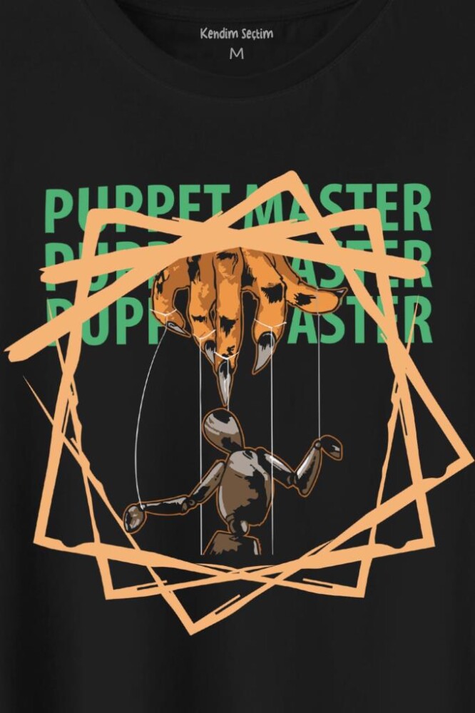 Kukla Puppet Master Geometric Baskılı Tişört Unisex T-Shirt - 2