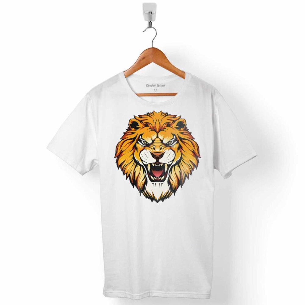 KÜKREYEN ASLAN KAFASI HEAD LION ARSLAN ERKEK TİŞÖRT