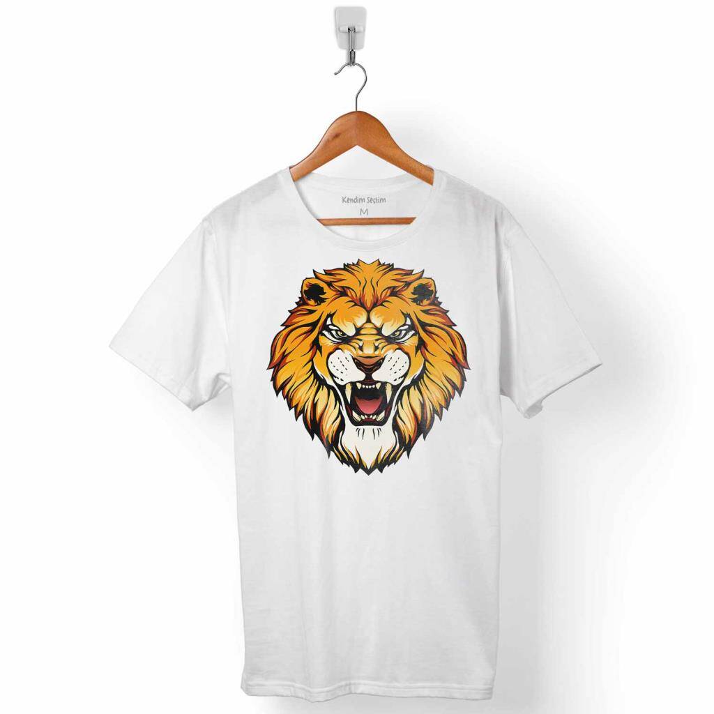 KÜKREYEN ASLAN KAFASI HEAD LION ARSLAN ERKEK TİŞÖRT - 1