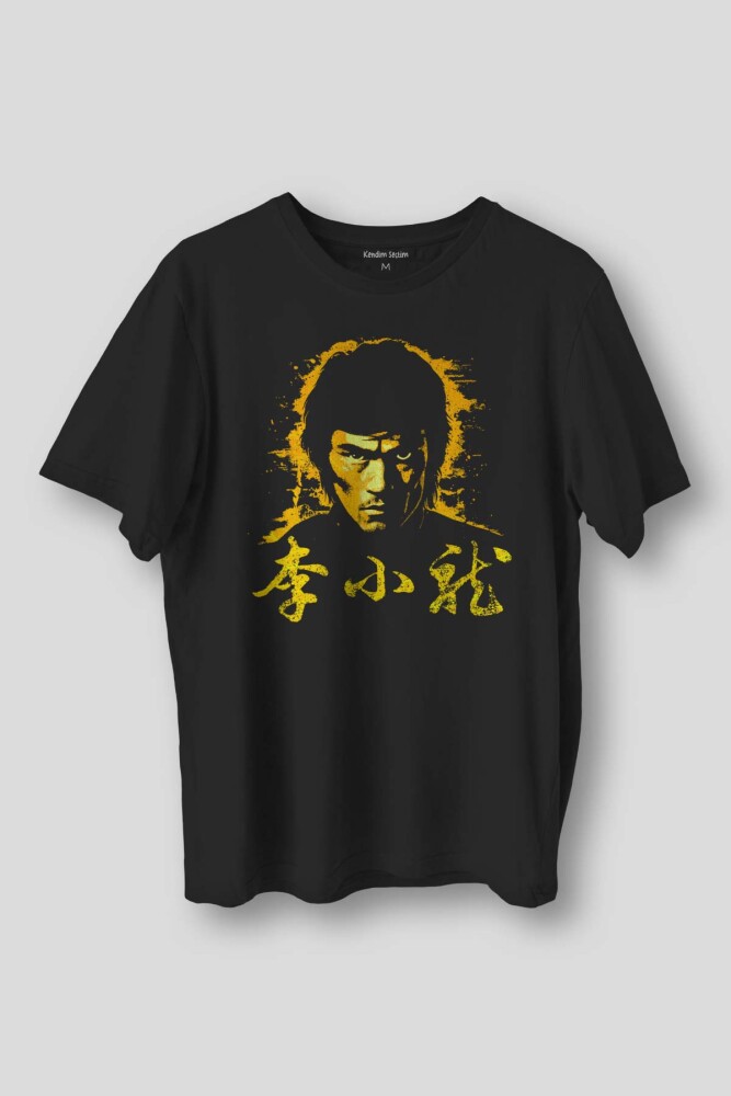 Kung Fu Jeet Kune Do Bruce Lee Spor Karate Taekwondo Baskılı Siyah Tişört Unisex T-shirt - 1