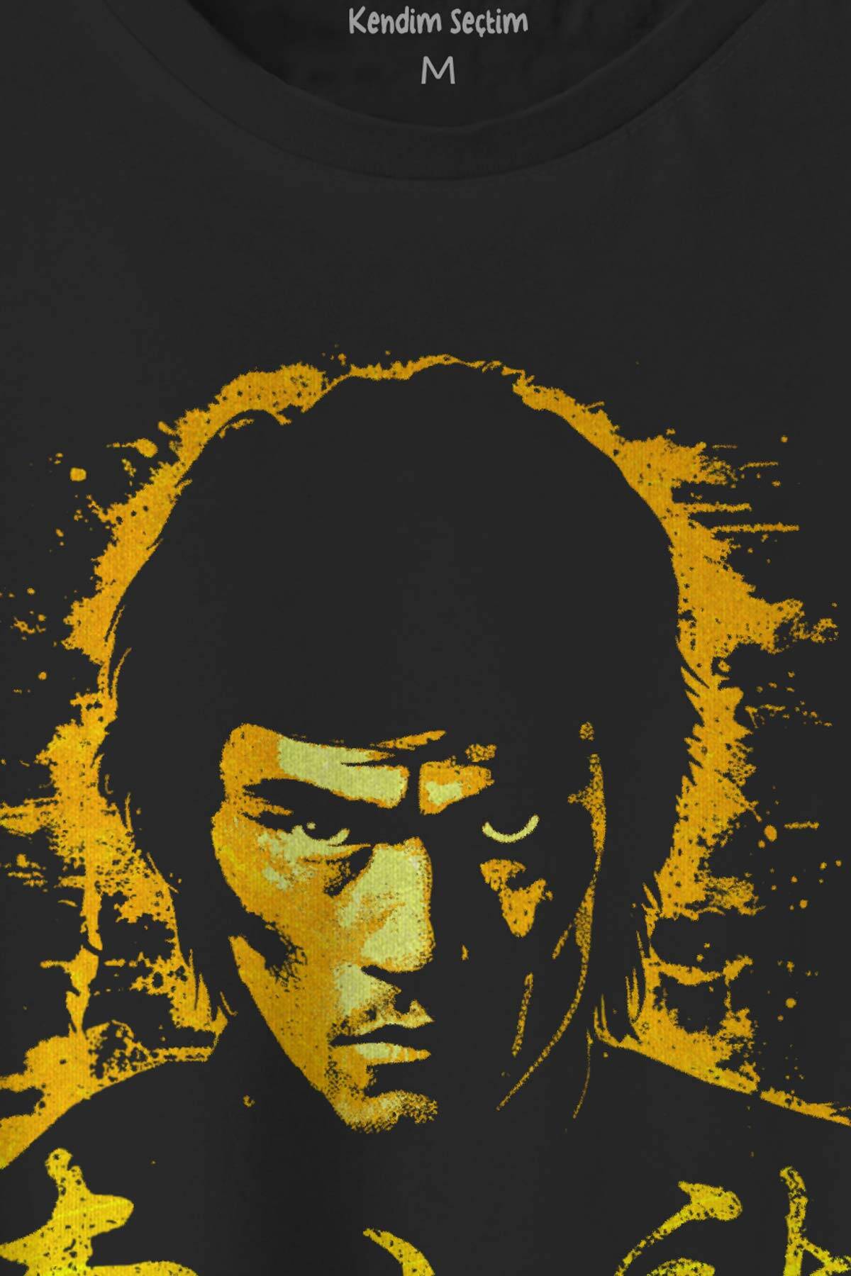 Kung Fu Jeet Kune Do Bruce Lee Spor Karate Taekwondo Baskılı Siyah Tişört Unisex T-shirt  (1)