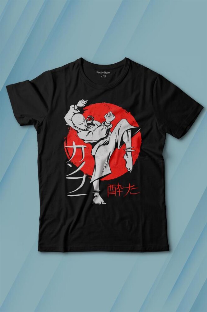 Kung Fu Uzak Doğu Spor Japonca Japanese Baskılı Tişört Çocuk T-shirt - 1