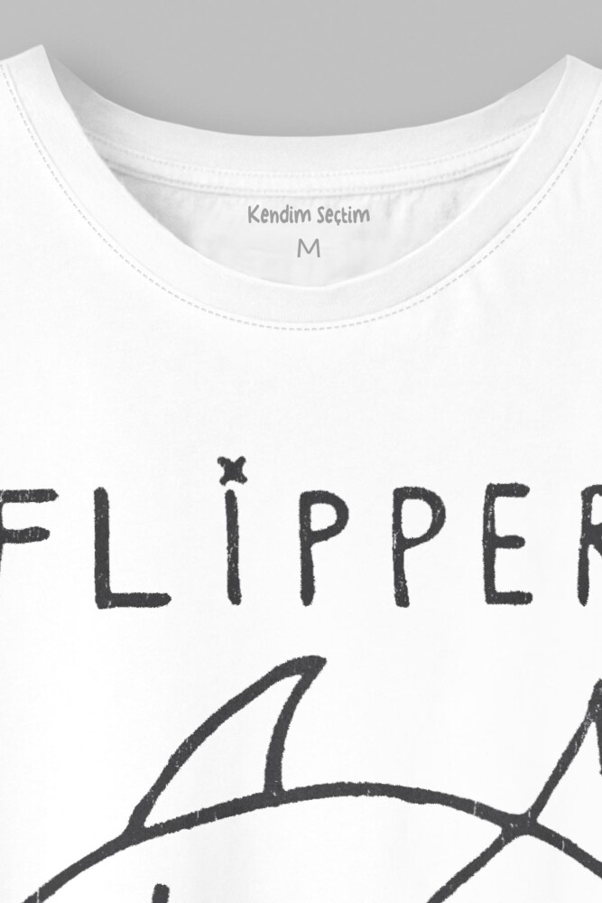 Kurt Cobain Flipper T-shirt Nirvana Grunge Rock Punk Baskılı Beyaz Tişört Unisex - 3