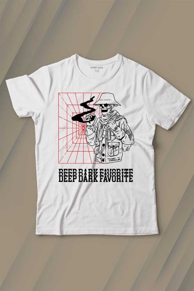 Kuru Kafa Deep Dark Baskılı Tişört Çocuk T-shirt - 1