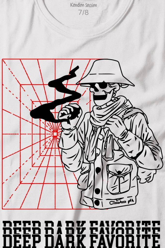 Kuru Kafa Deep Dark Baskılı Tişört Çocuk T-shirt (1)
