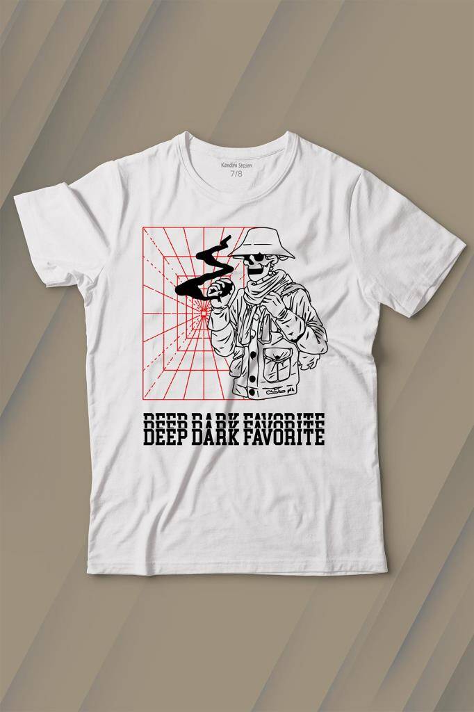 Kuru Kafa Deep Dark Baskılı Tişört Çocuk T-shirt - 1