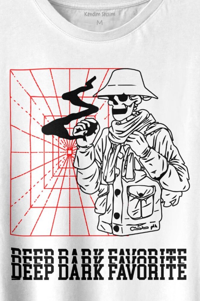 Kuru Kafa Deep Dark Baskılı Tişört Unisex T-shirt (1)