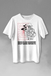 Kuru Kafa Deep Dark Baskılı Tişört Unisex T-shirt - 1