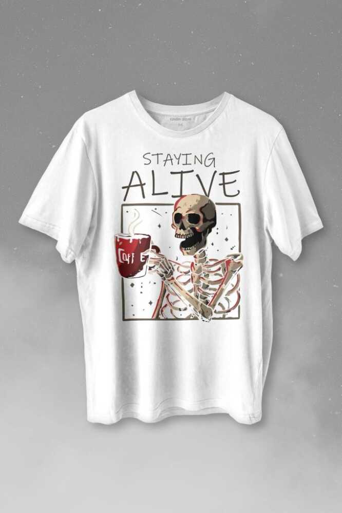 Kuru Kafa Kahve Coffee Baskılı Tişört Unisex T-shirt - 1
