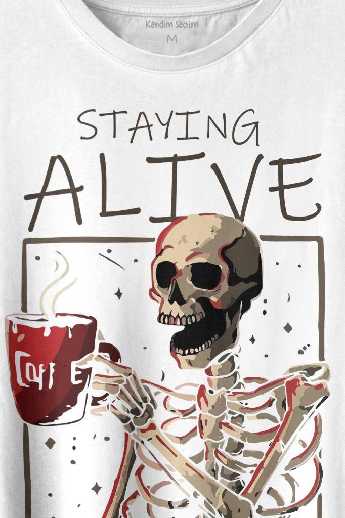 Kuru Kafa Kahve Coffee Baskılı Tişört Unisex T-shirt - 2