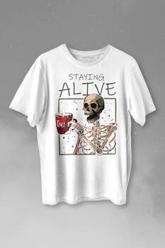 Kuru Kafa Kahve Coffee Baskılı Tişört Unisex T-shirt - 1