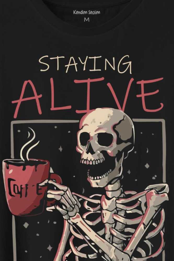 Kuru Kafa Kahve Coffee Baskılı Tişört Unisex T-Shirt (1)