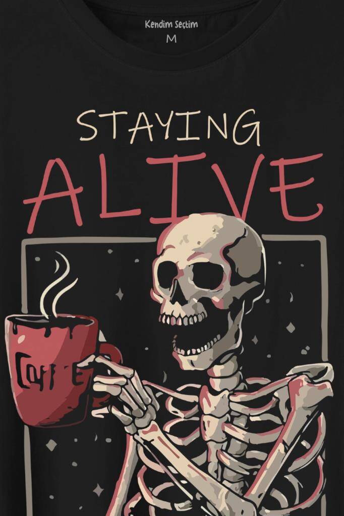 Kuru Kafa Kahve Coffee Baskılı Tişört Unisex T-Shirt - 2
