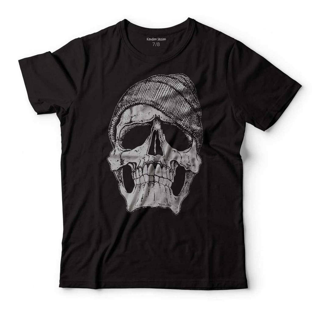 KURU KAFA SKULL BERET BERE FES İSKELET ÇOCUK TİŞÖRT - 1