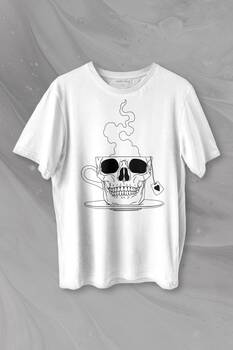 Kurukafa Kahve Çay Streetwear Baskılı Tişört Unisex T-shirt - 1