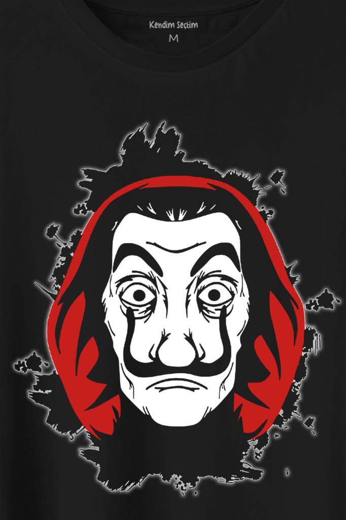 La Casa De Papel Dali Mask Maskesi Baskılı Tişört Unisex T-Shirt (1)