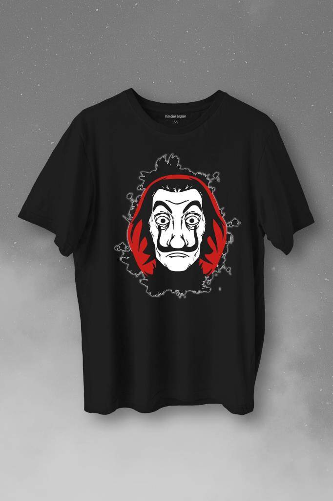 La Casa De Papel Dali Mask Maskesi Baskılı Tişört Unisex T-Shirt - 1