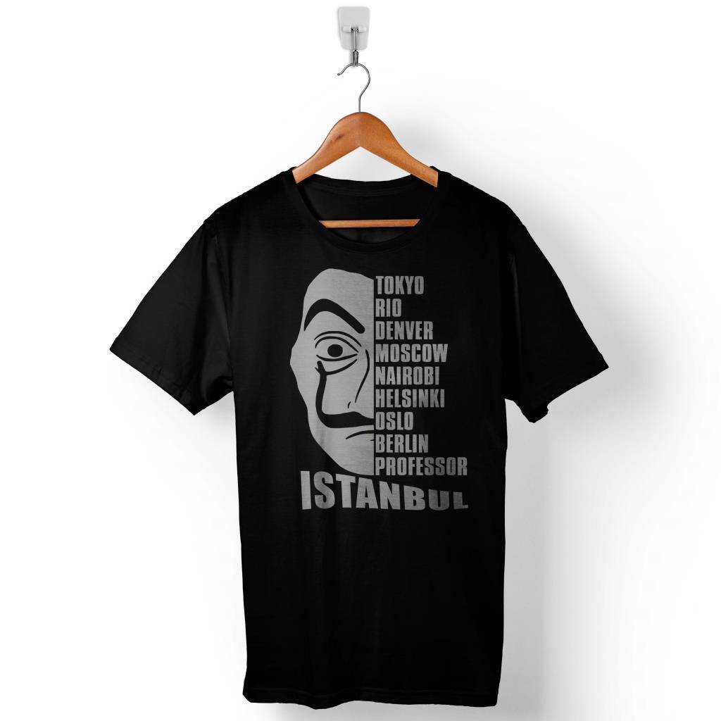 La Casa De Papel Istanbul Dali Mask Baskılı Tişört Unisex T-Shirt - 1