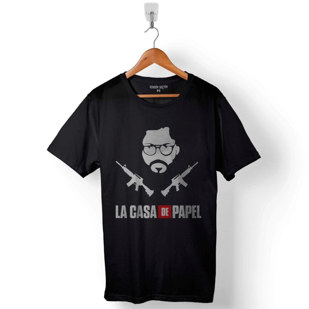 La Casa De Papel Lacasa Logo Baskılı Tişört Unisex T-Shirt - 1