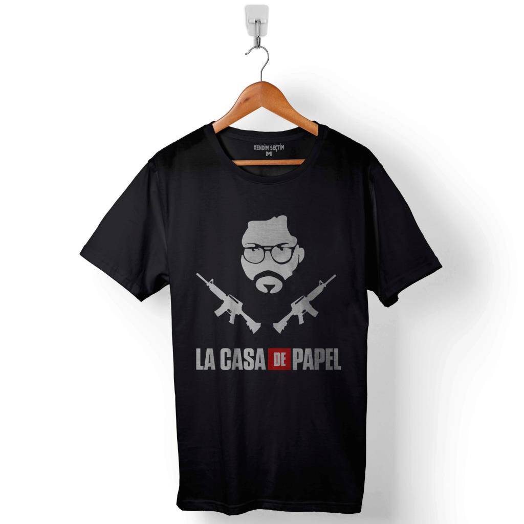 La Casa De Papel Lacasa Logo Baskılı Tişört Unisex T-Shirt - 1