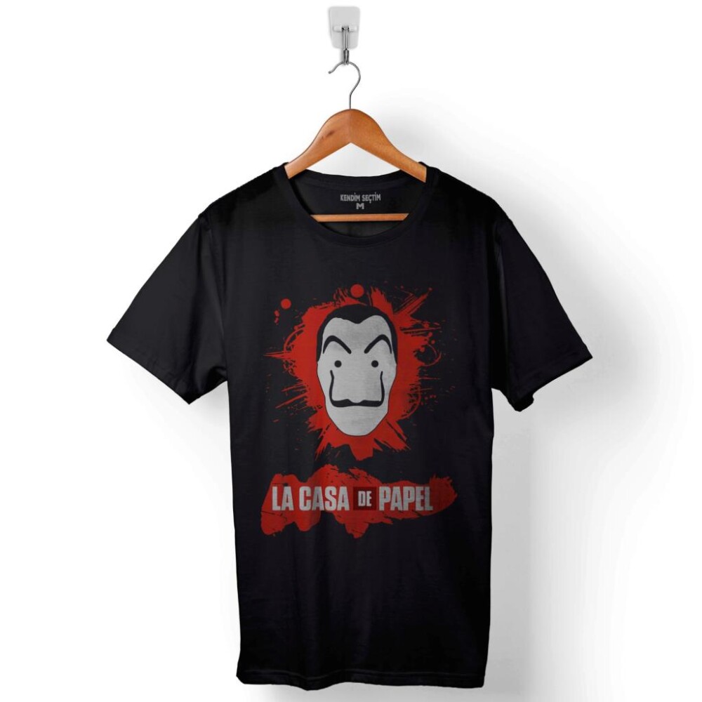 La Casa De Papel Lacasa Skull Baskılı Tişört Unisex T-Shirt - 1